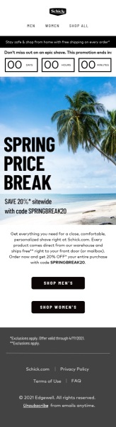 0414_SCHICK_APRIL_PROMO_COUNTDOWN_EMAIL